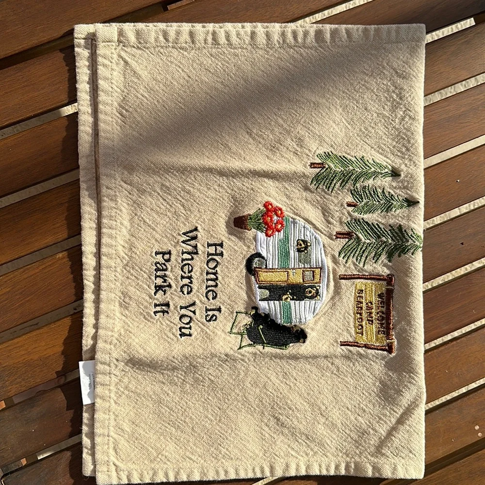 New Home Is Where You Park It Hand Towel RV Travel embroidered